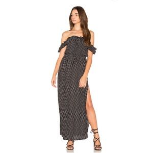 AUGUSTE Stevie Maxi Dress Polka in Black